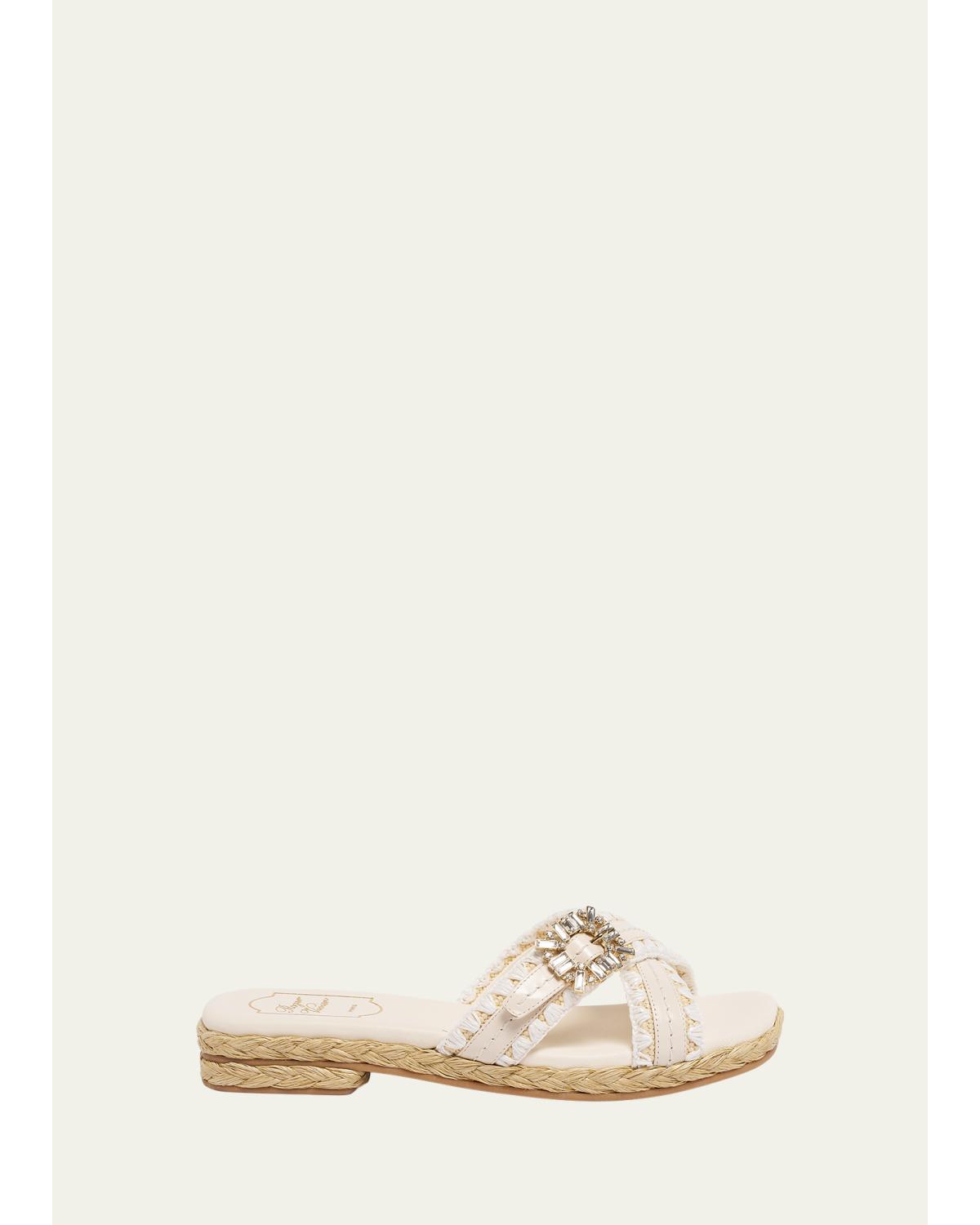 Raffia & Leather Espadrille Sandals