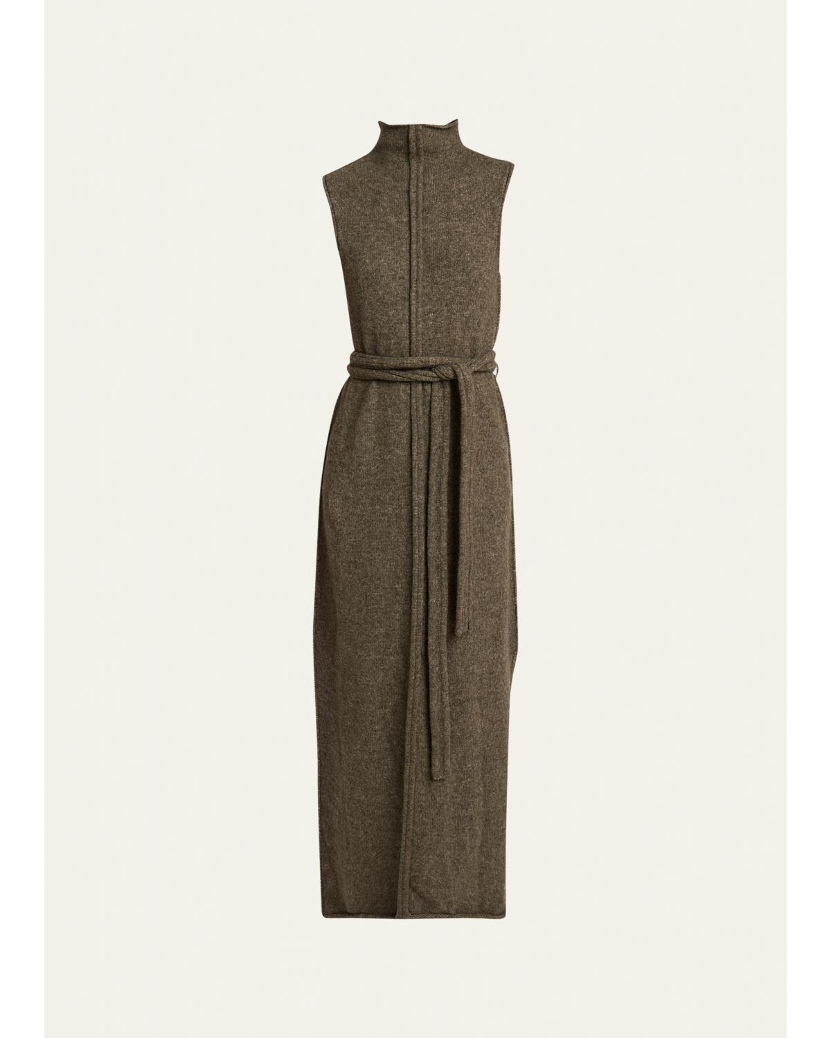 Zola Sleeveless Wool Turtleneck Dress