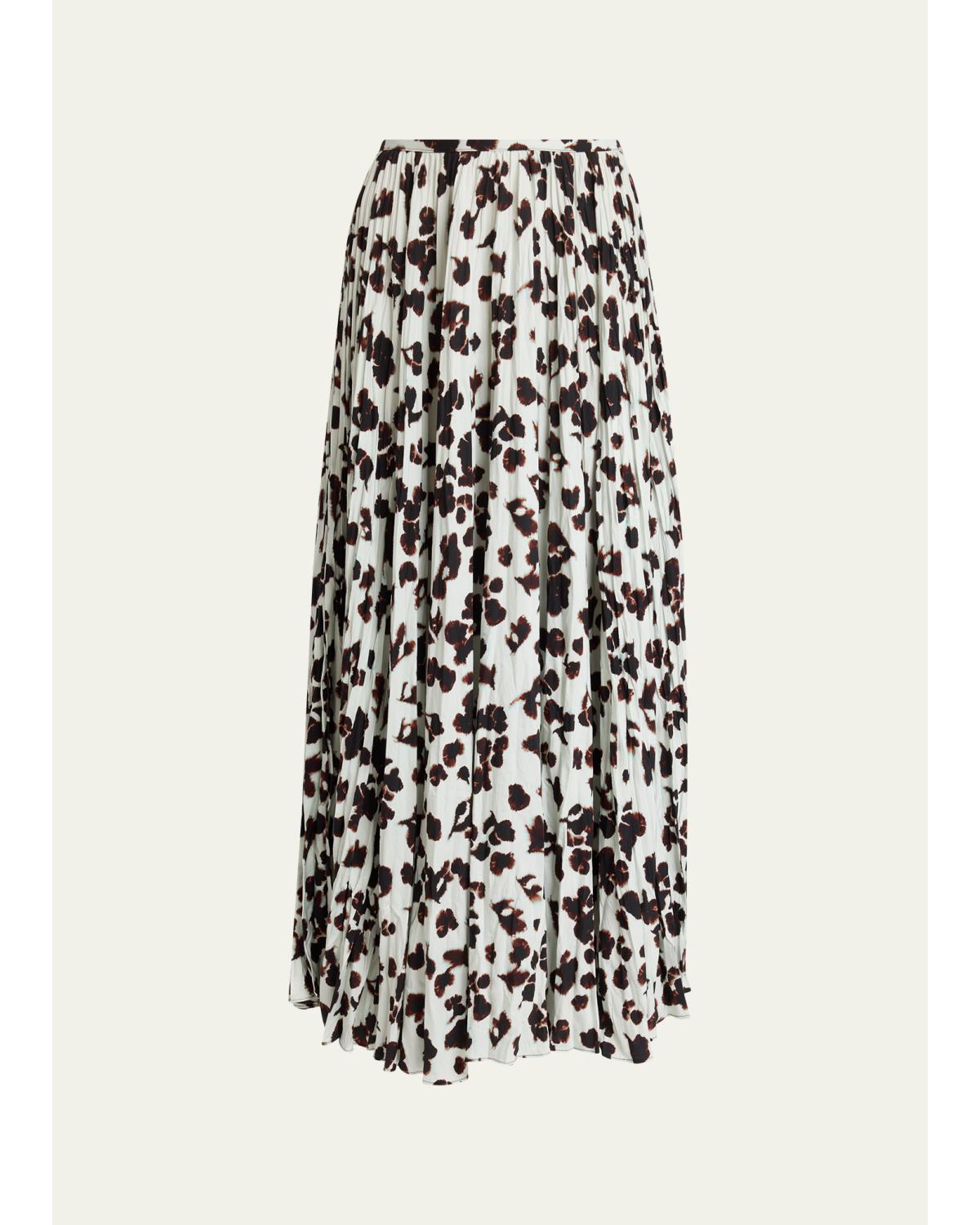 Runa Skirt in Printed Soft Twill