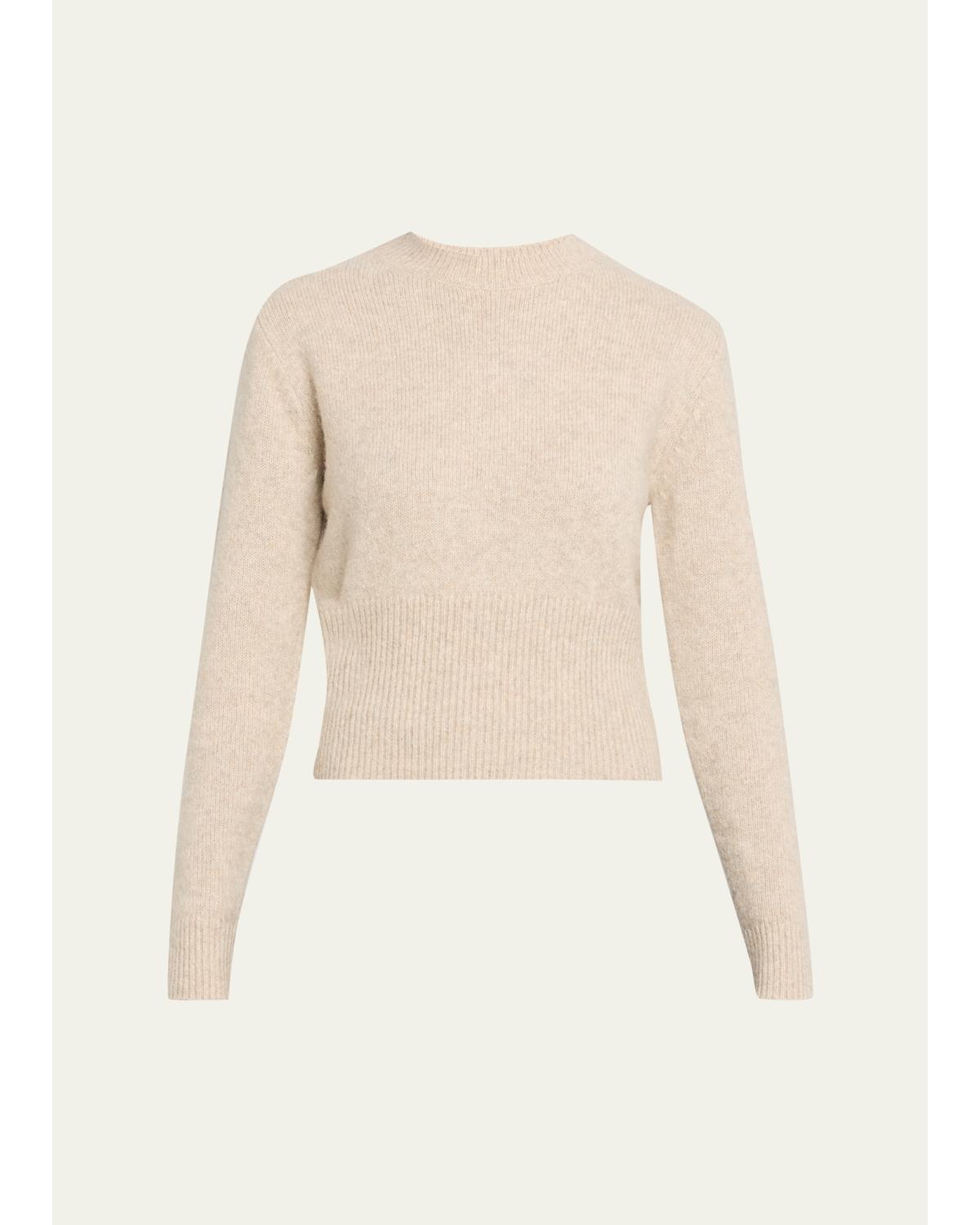 Alina Crewneck Cashmere-Silk Sweater