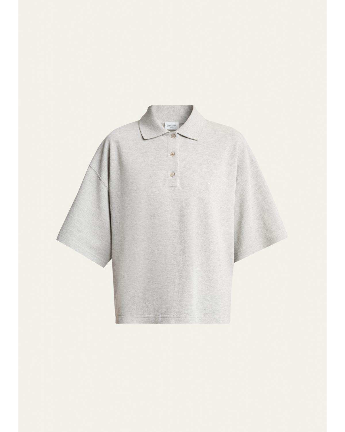 Short-Sleeve Oversized Polo