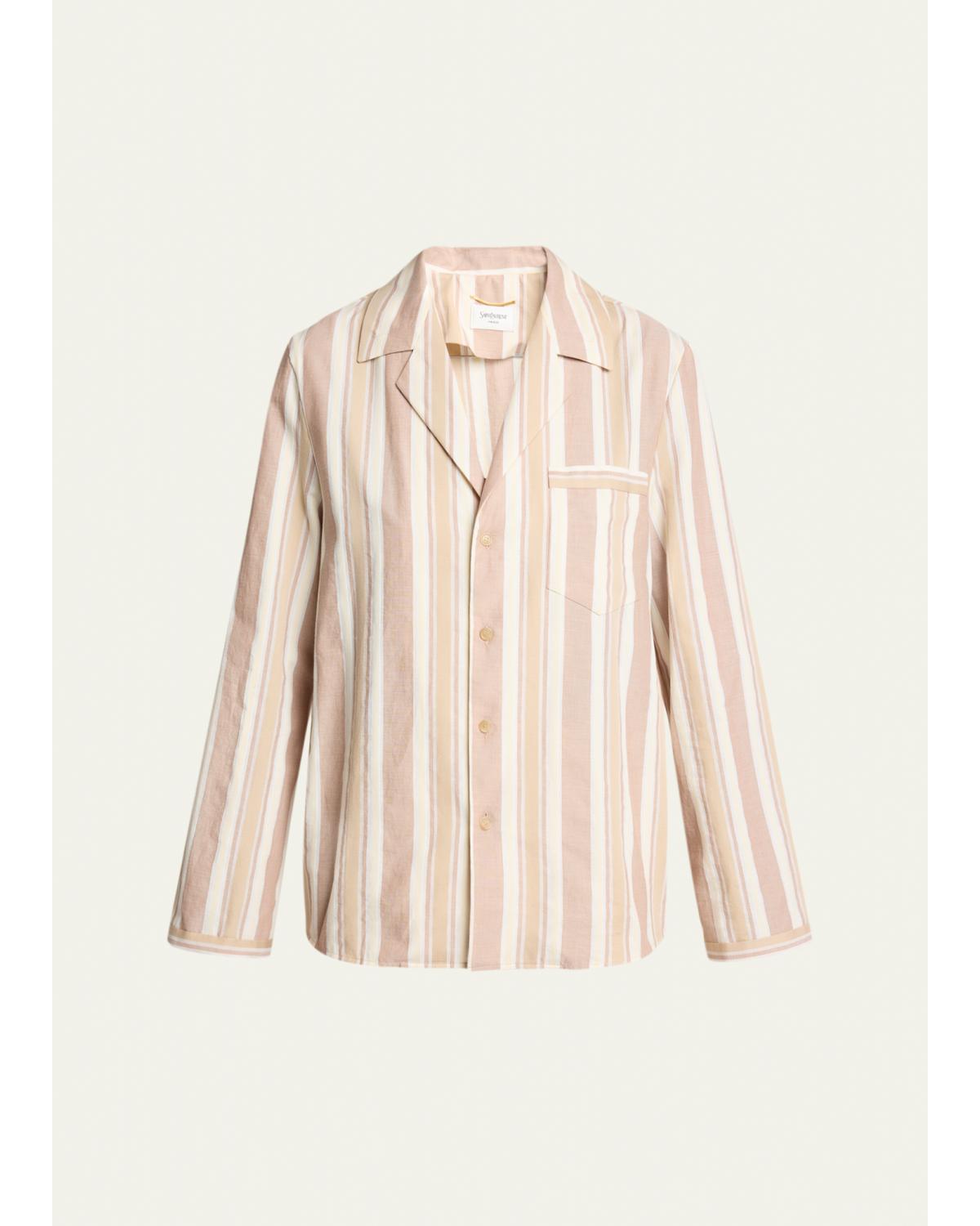 Striped Cotton Pajama Shirt