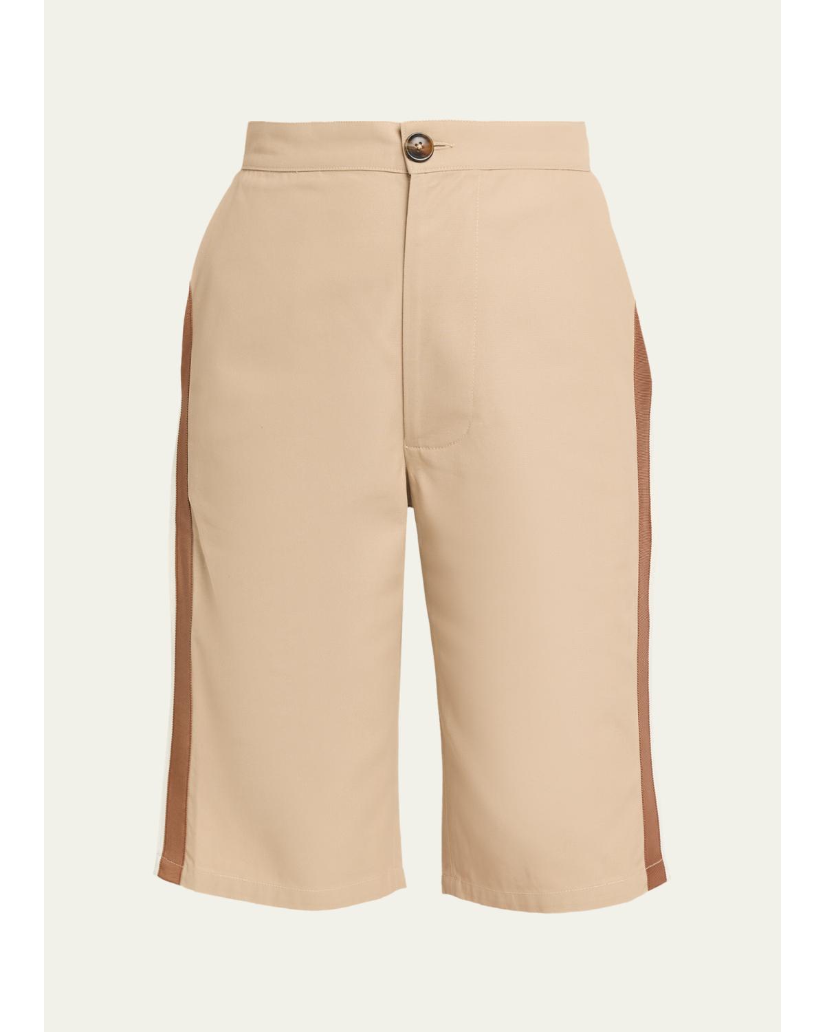 Lilou Side-Stripe Pedal Pusher Shorts