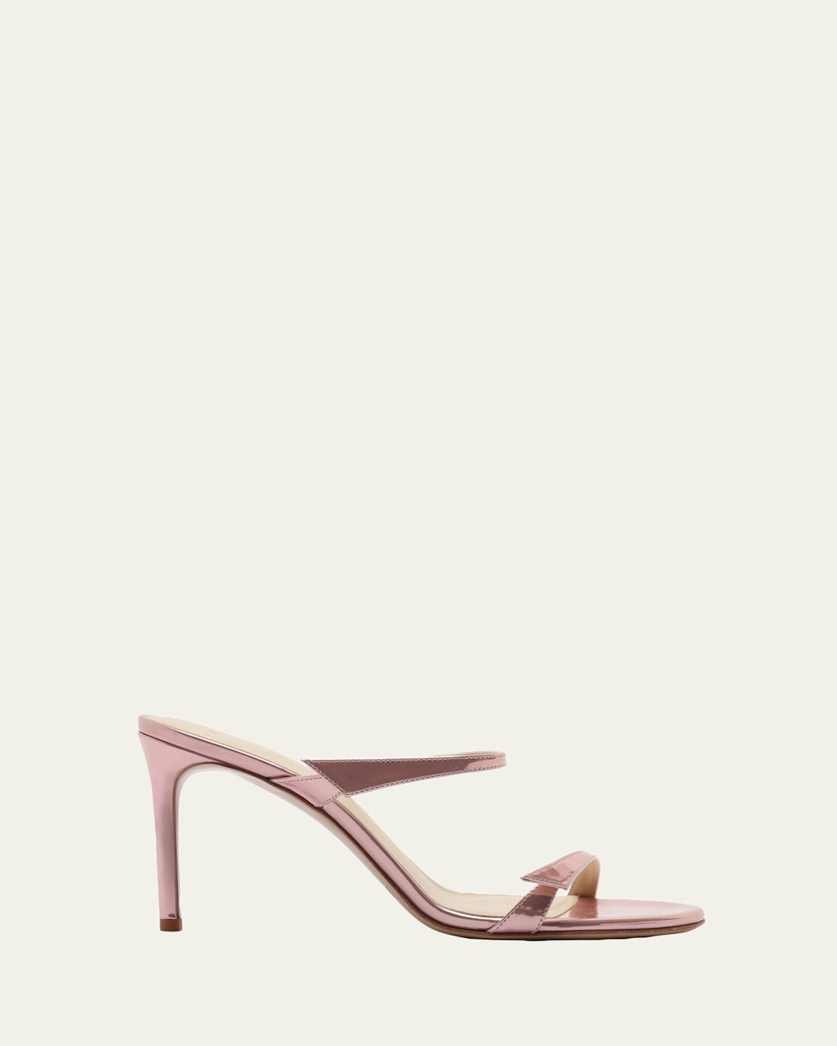 Alexandre Birman 85mm Tita Metallic Leather Mule Sandals