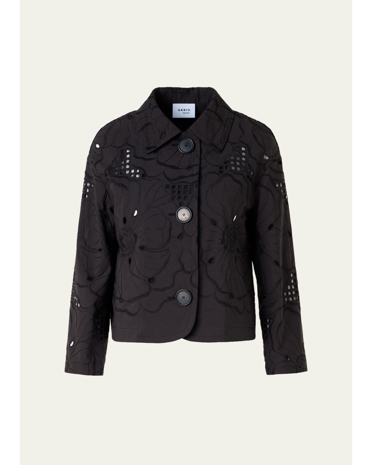 Flower Eyelet Jacket