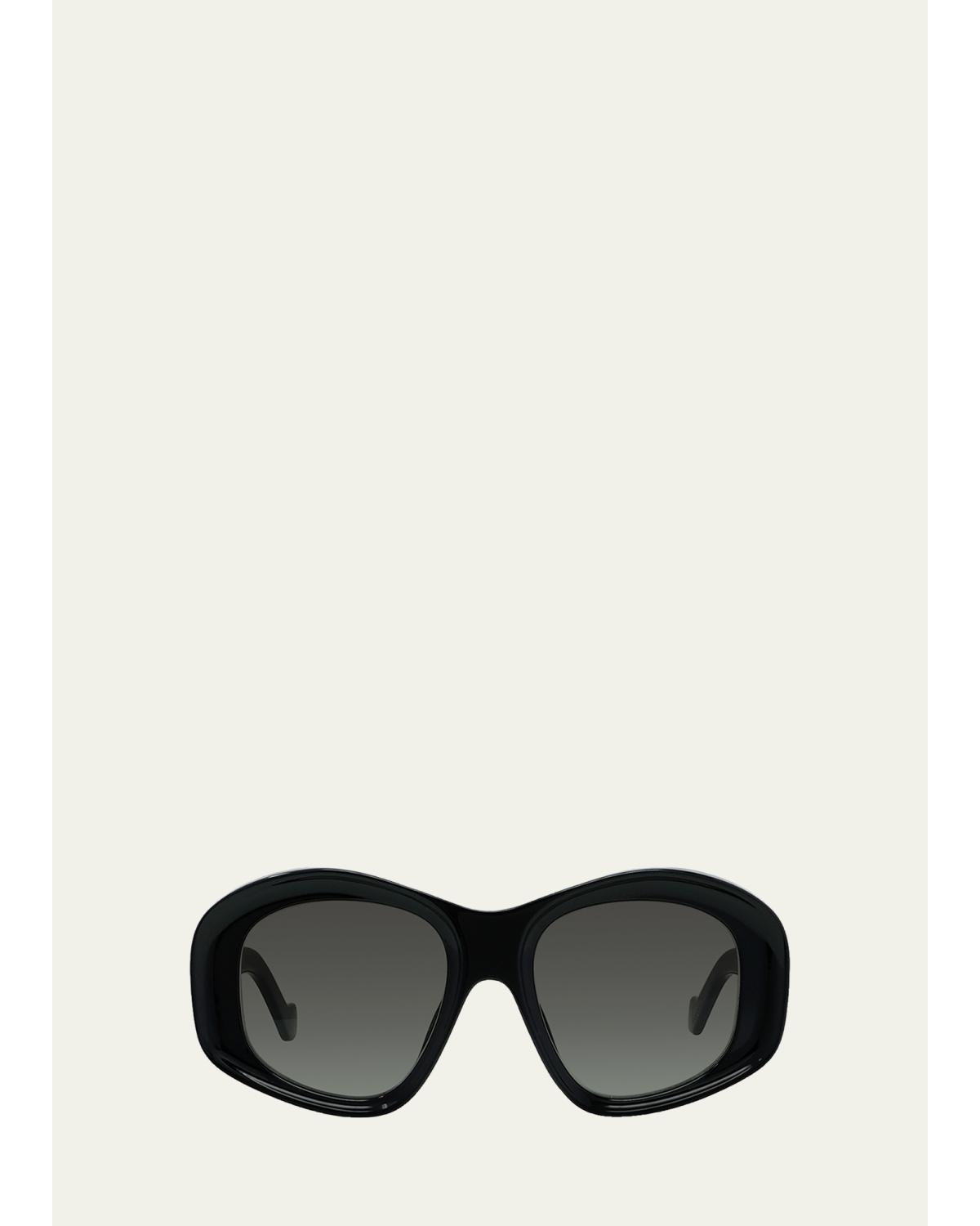 Anagram 51mm Beveled Acetate Pentagon Sunglasses