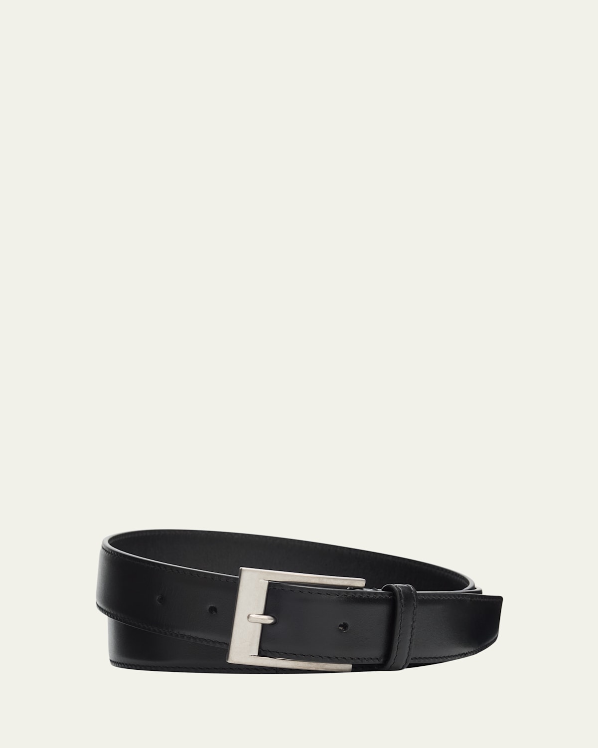 Saint Laurent Men's Adjustable Leather Belt | Thumbnail 4