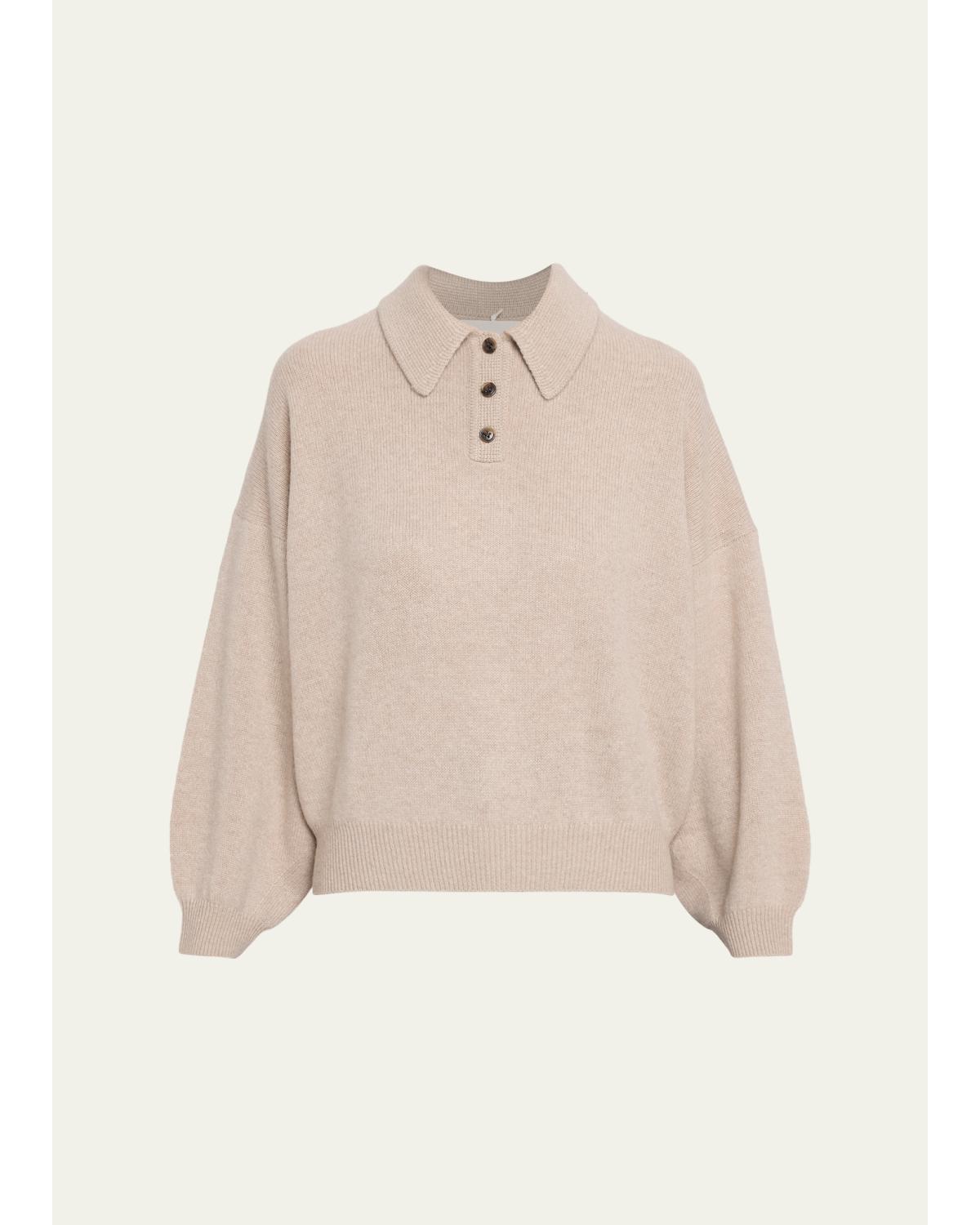 Etta Cashmere Polo Sweater