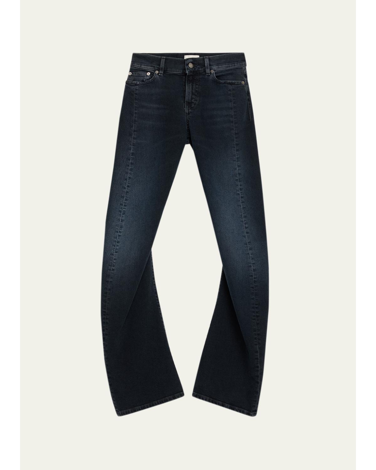 Gery Low-Rise Slim Flare Jeans