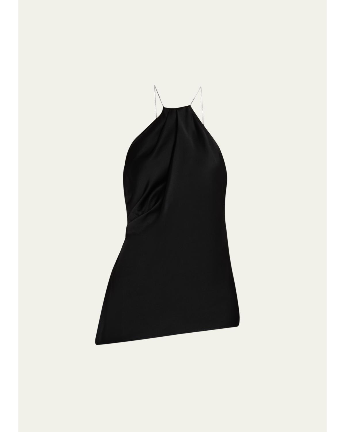 Satin Chain Halter Cami Top