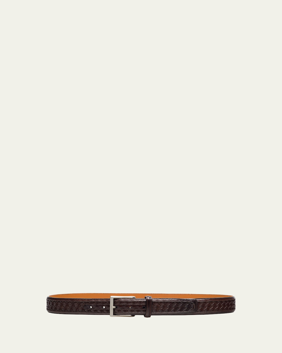 Bergdorf Goodman Men's Tela Woven Suede and Leather Belt