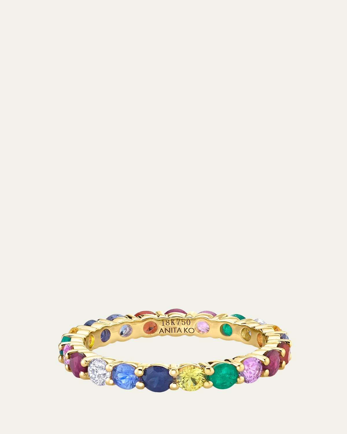 Anita Ko 18K Yellow Gold Diamond and Multi-Gem Eternity Band