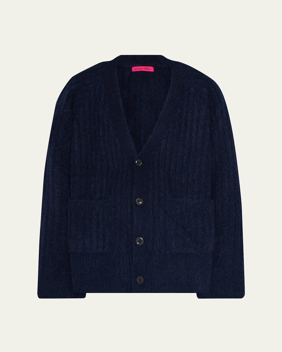 The Elder Statesman Cozy Rib Relaxed Cashmere-Silk Cardigan