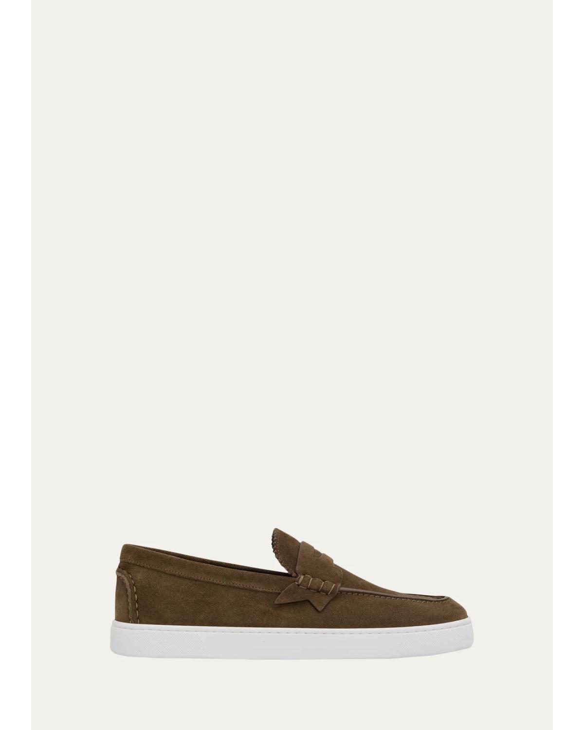 Men's The Harold I Flat Leather Red-Sole Boat Shoes