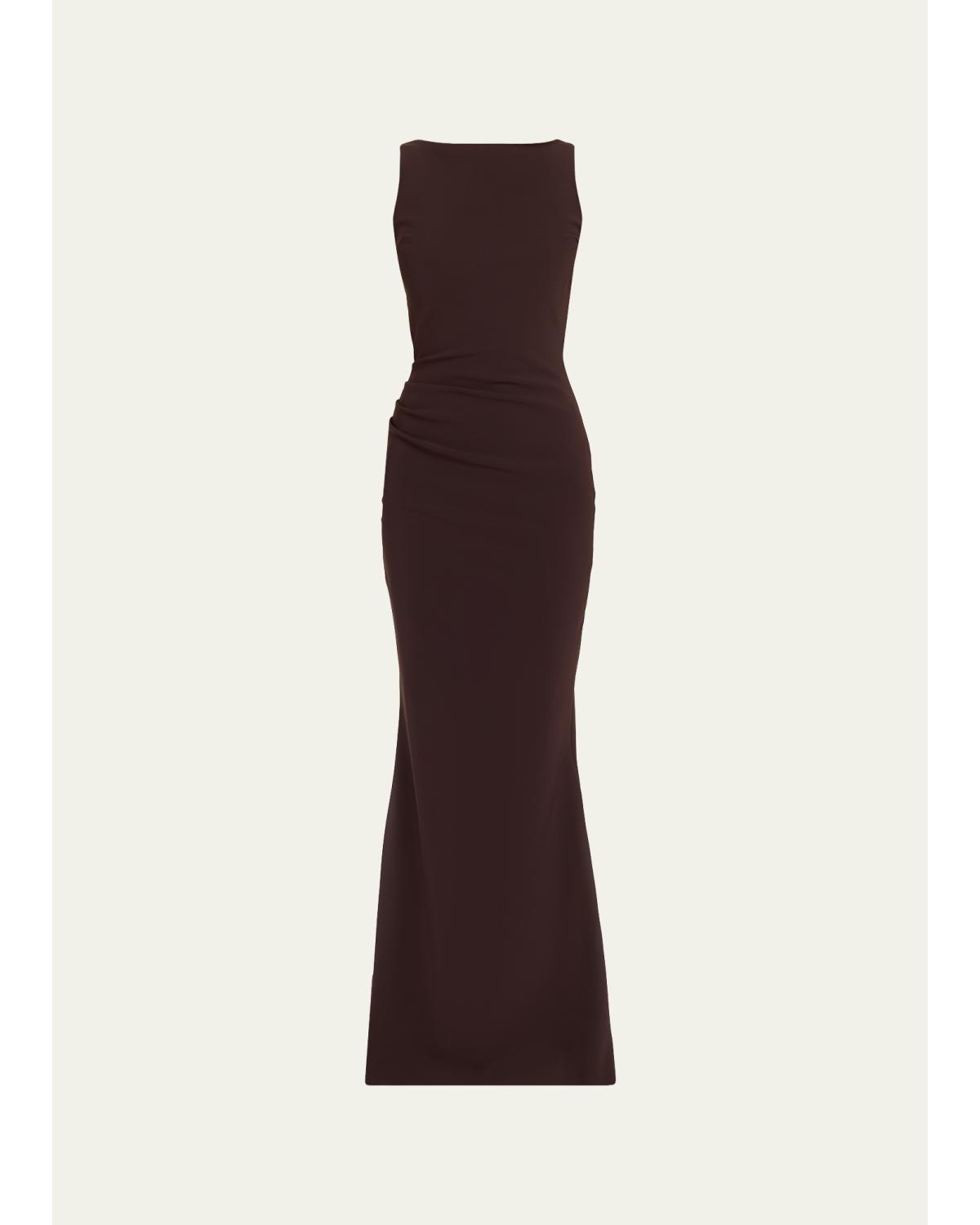 Ajour Bateau-Neck Mermaid Gown