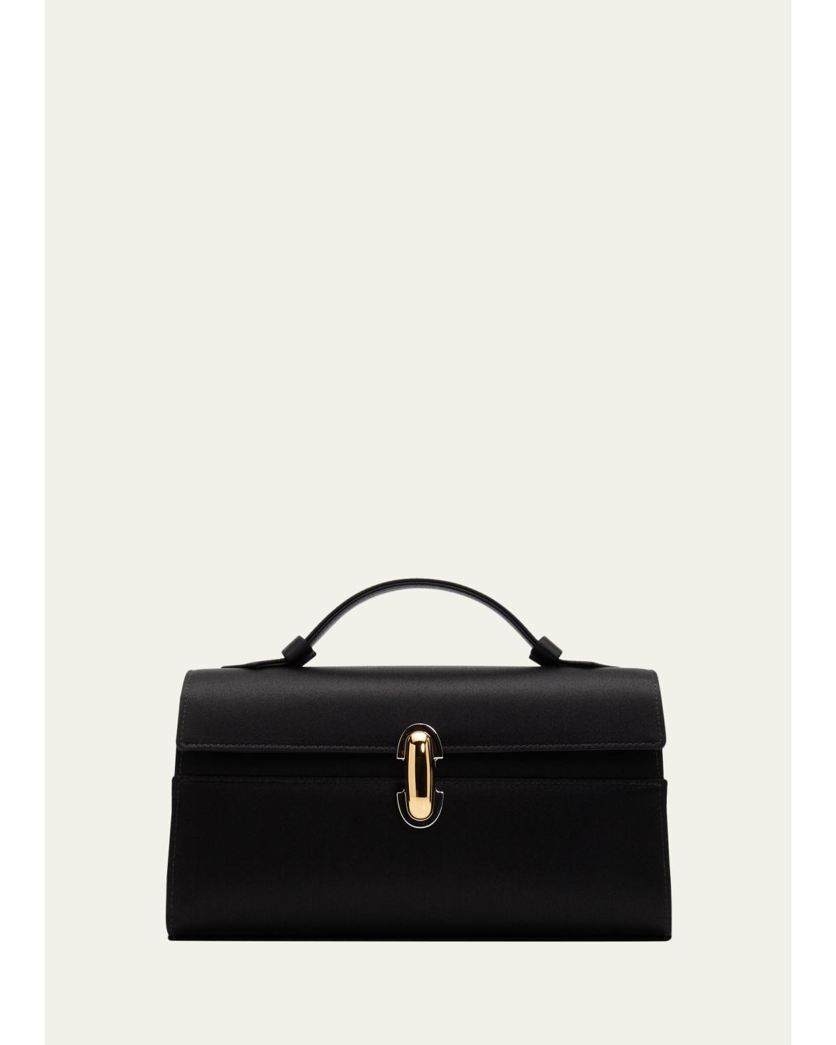 Symmetry Satin Pochette Top-Handle Bag