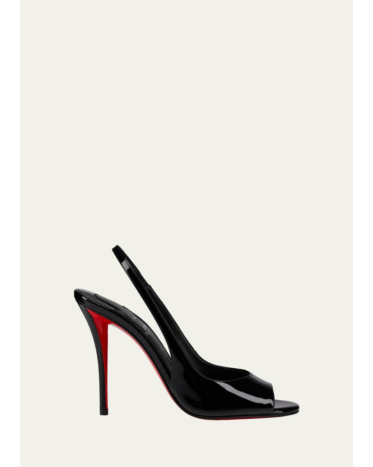 100mm Sofia Z Patent Leather Slingback Pumps