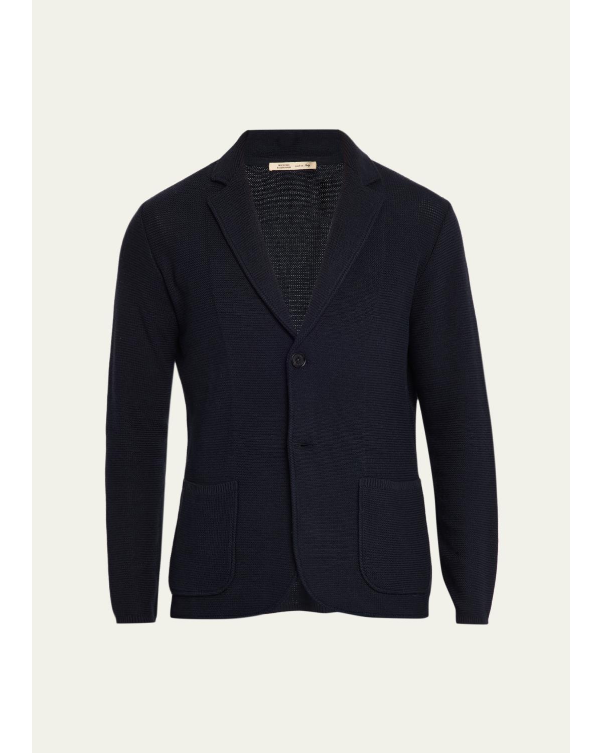 Men'S Silk-Cotton Summer Stitch Blazer