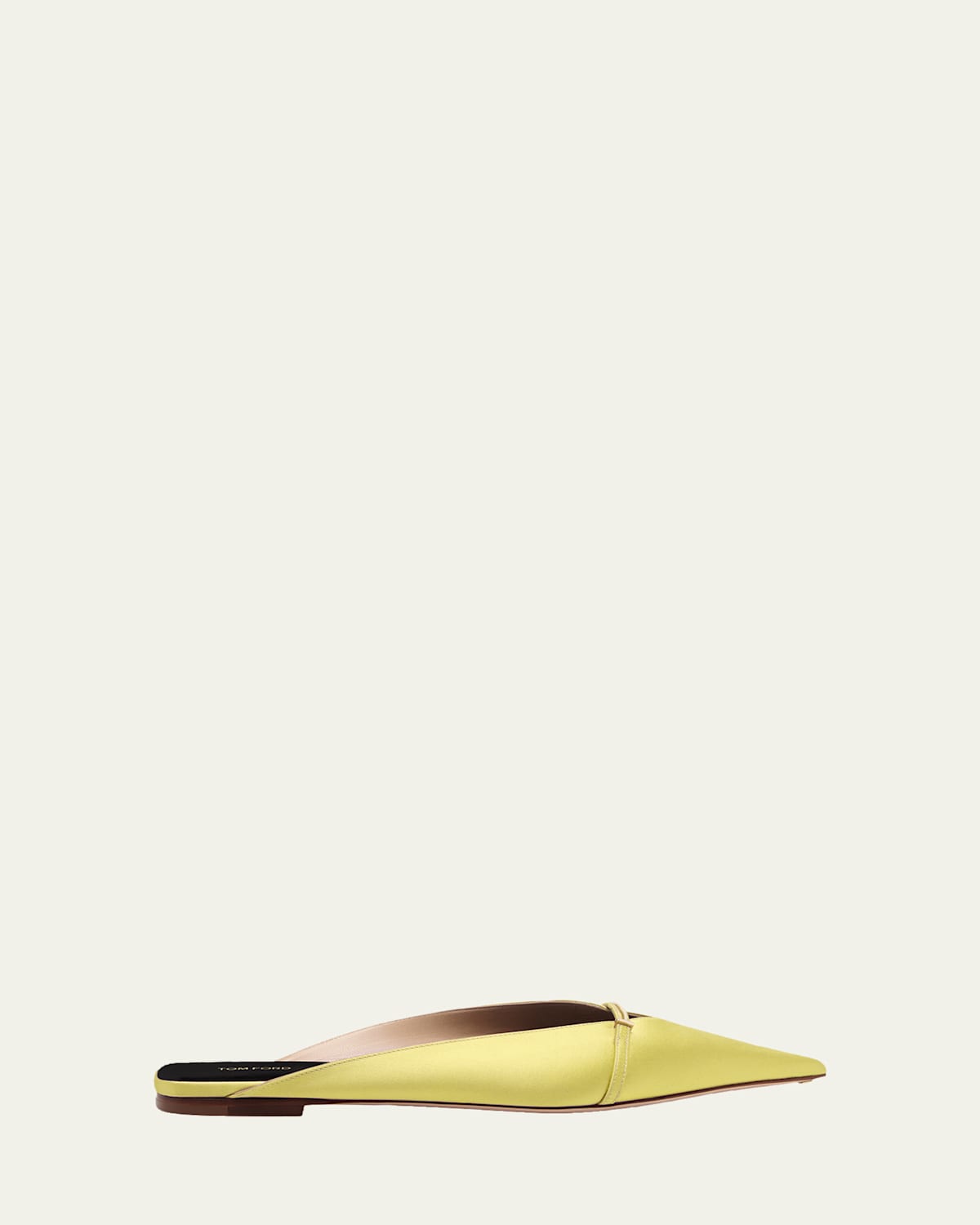 TOM FORD Julianna Satin Pointed-Toe Flats