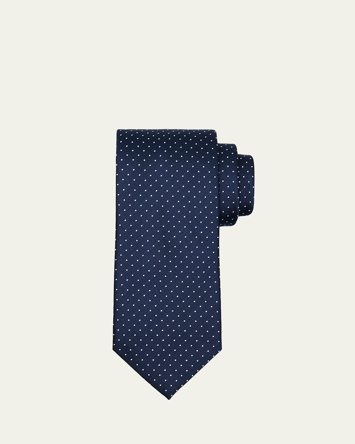 Brioni Men's Micro-Polka Dot Silk Tie | Thumbnail 4