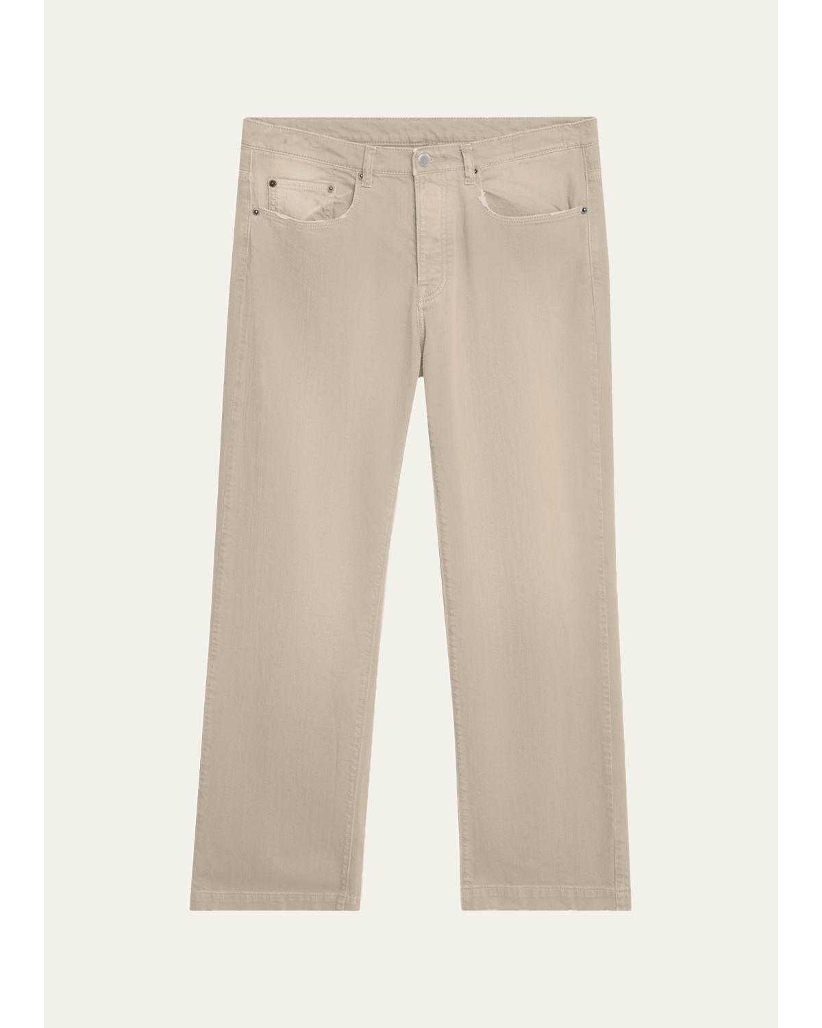 Men'S Cotton Bull Straight Leg Five-Pocket Pants