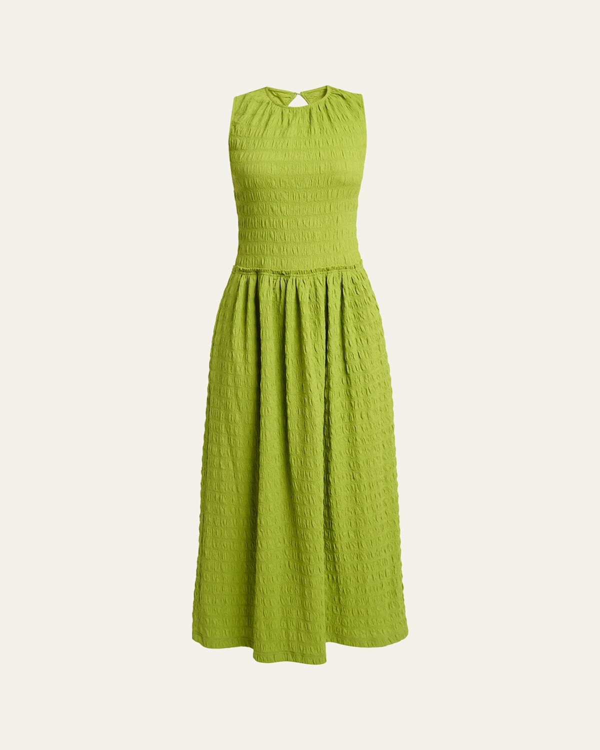 Zoira Sleeveless Textured Cotton Maxi Dress