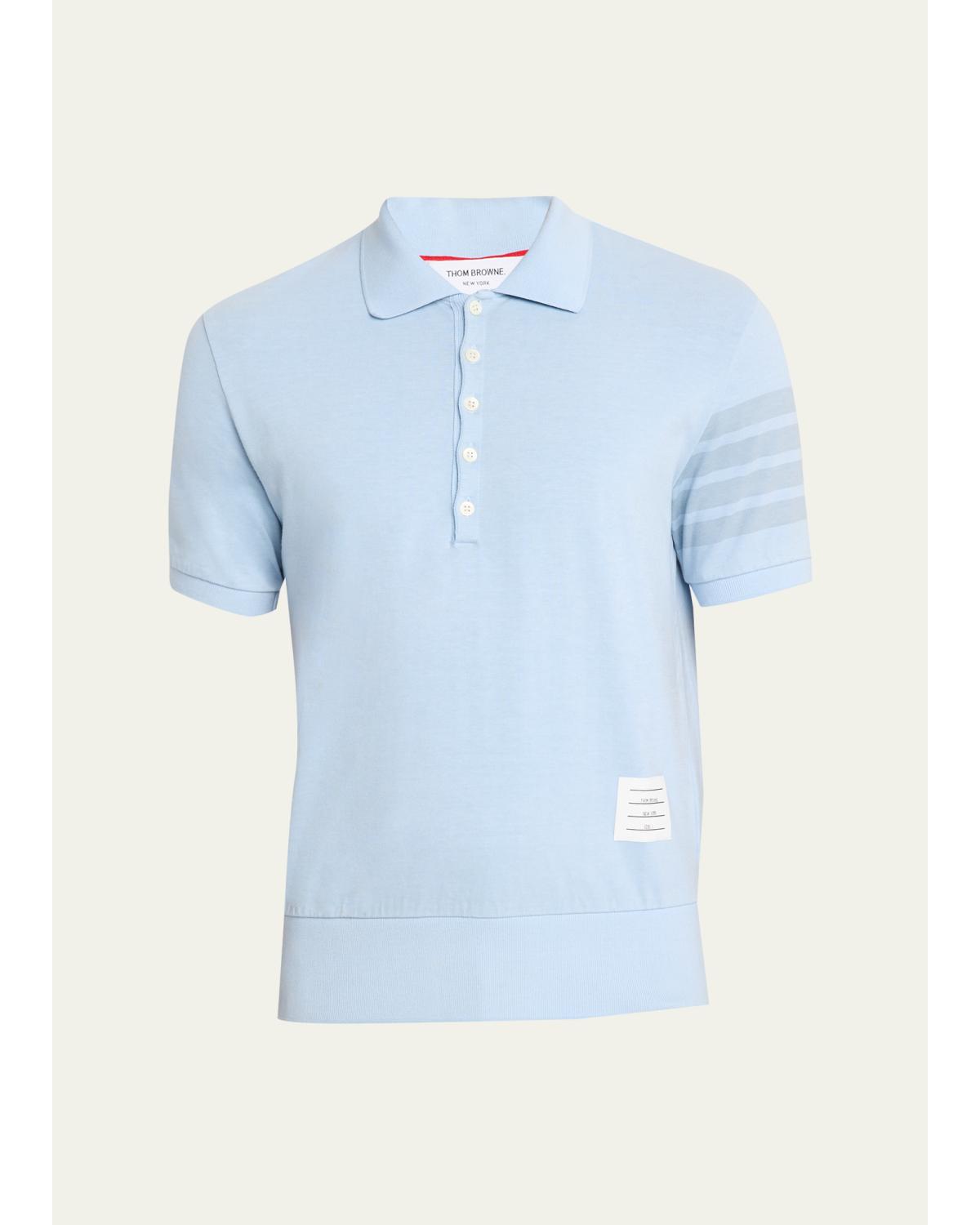Men'S Garment Dyed Jersey 4-Bar Polo Shirt