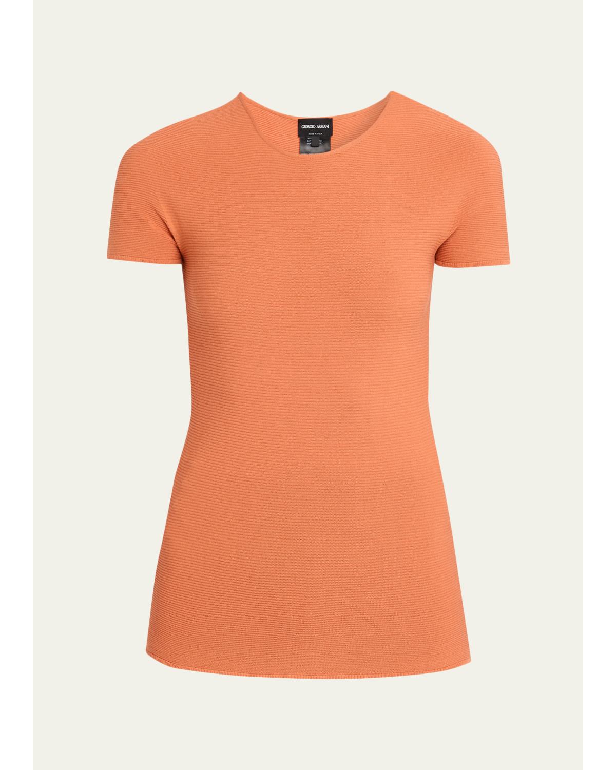 Short-Sleeve Crewneck Sweater