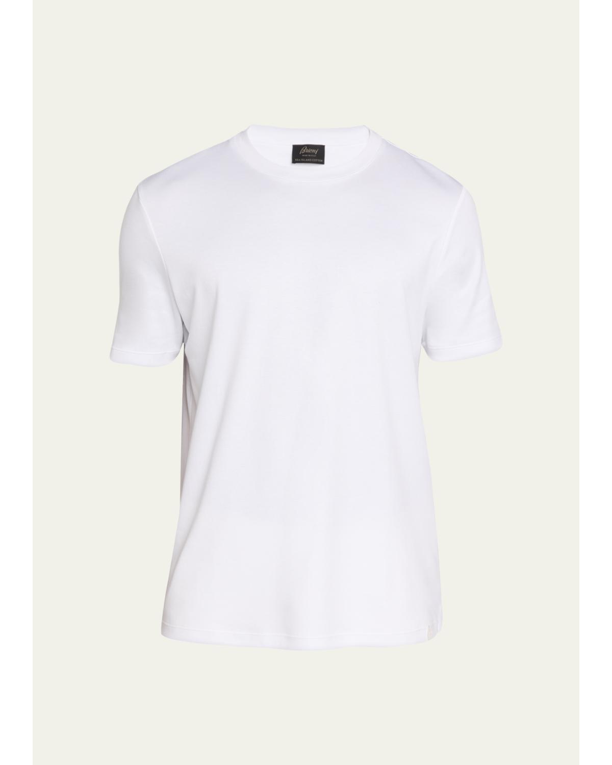 Men'S Sea Island Cotton Crewneck T-Shirt