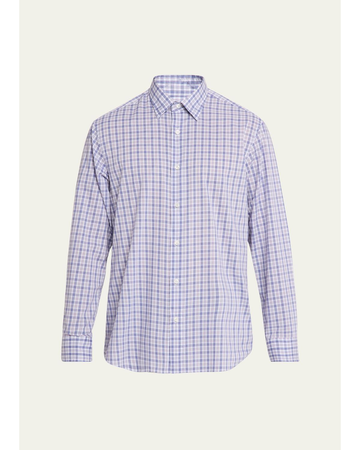 Men'S Plaid Cotton Sport Shirt