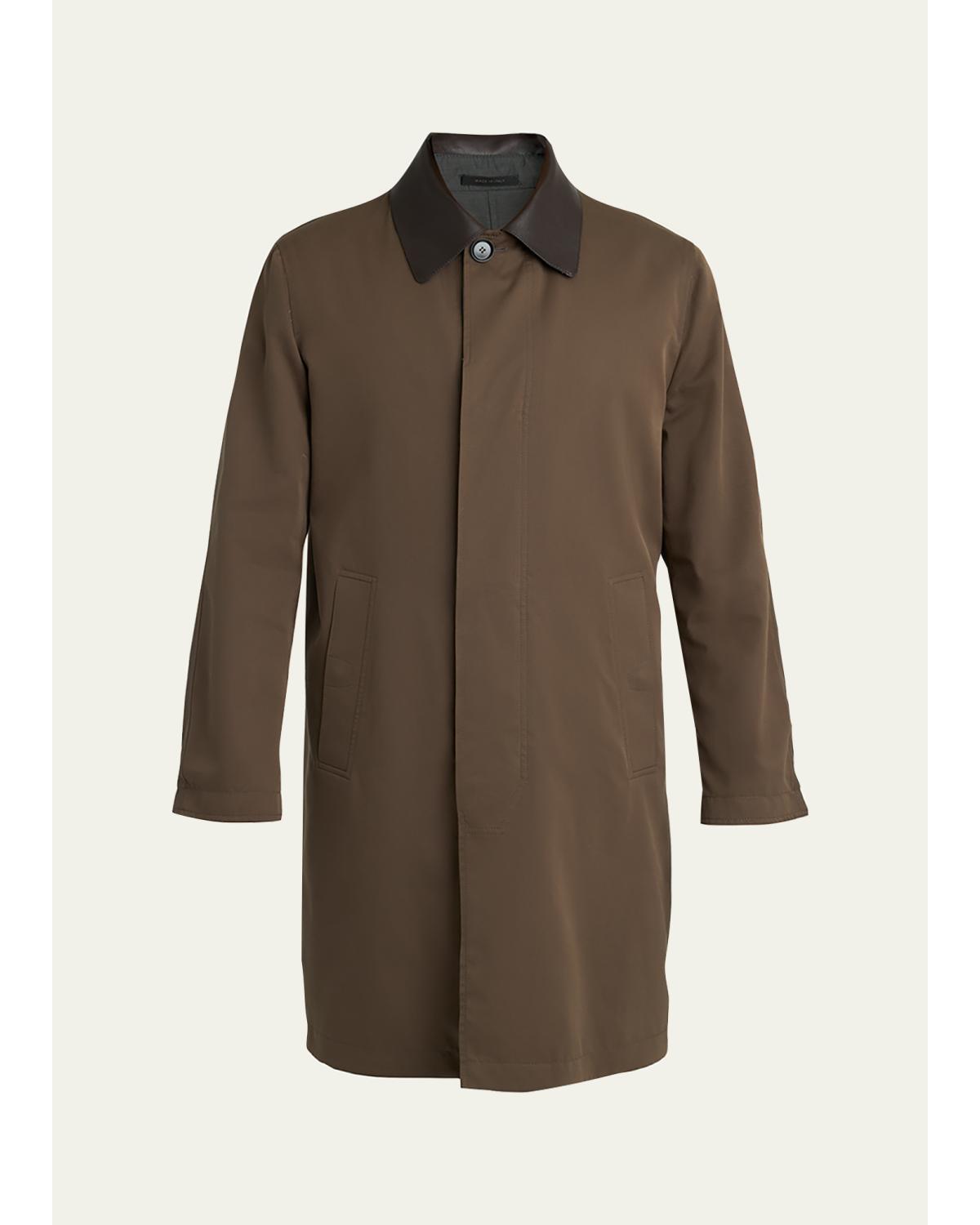 Men'S Reversible Cotton And Silk Car Coat