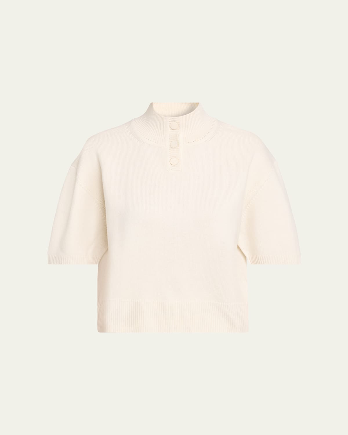 Brandon Maxwell The Kinley Cashmere Cropped Sweater In White