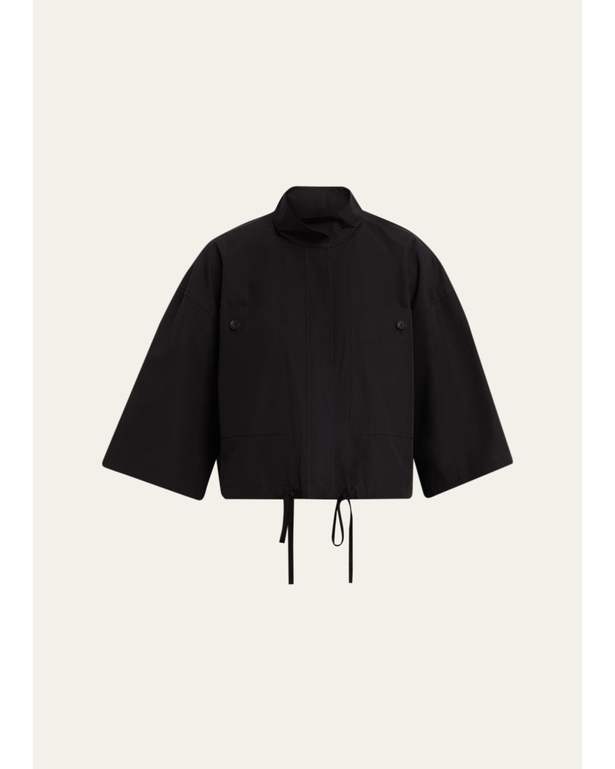 Boxy Cropped Cotton Jacket