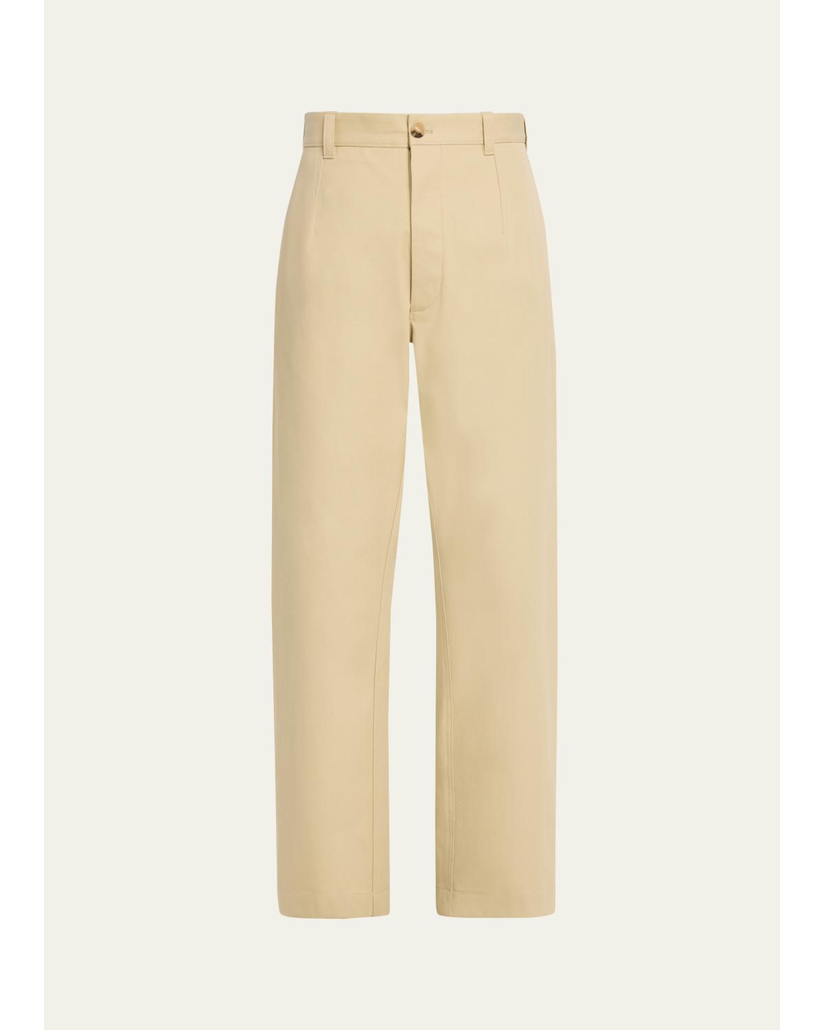 Yoko High-Waisted Cotton Trousers