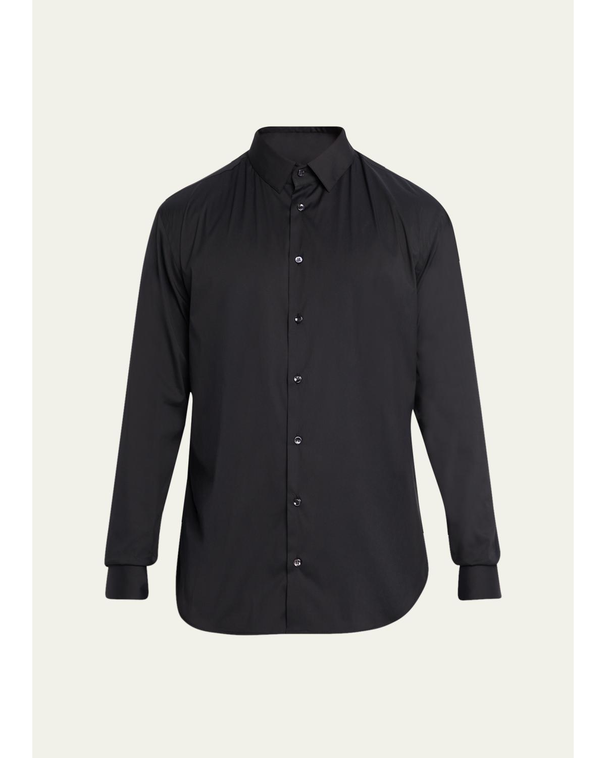 Men'S Solid Stretch Poplin Sport Shirt