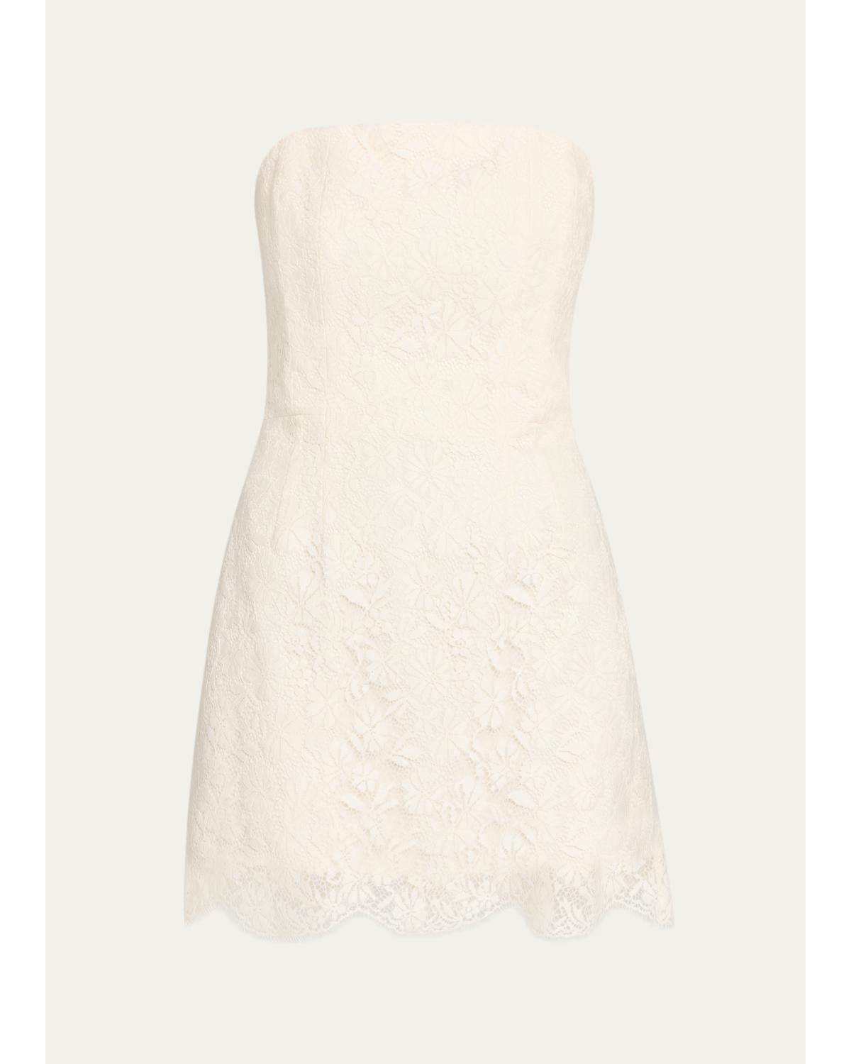Eliana Strapless Lace Mini Dress
