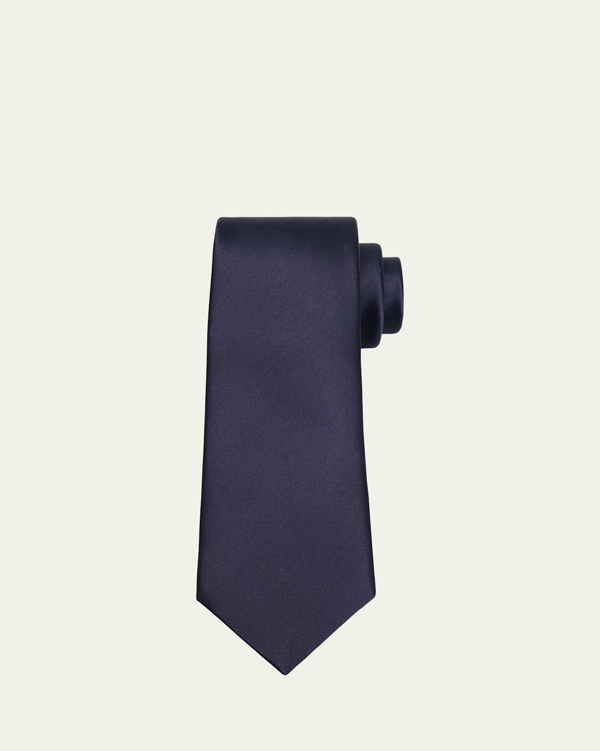 Saint Laurent Men 's Solid Silk Satin Tie