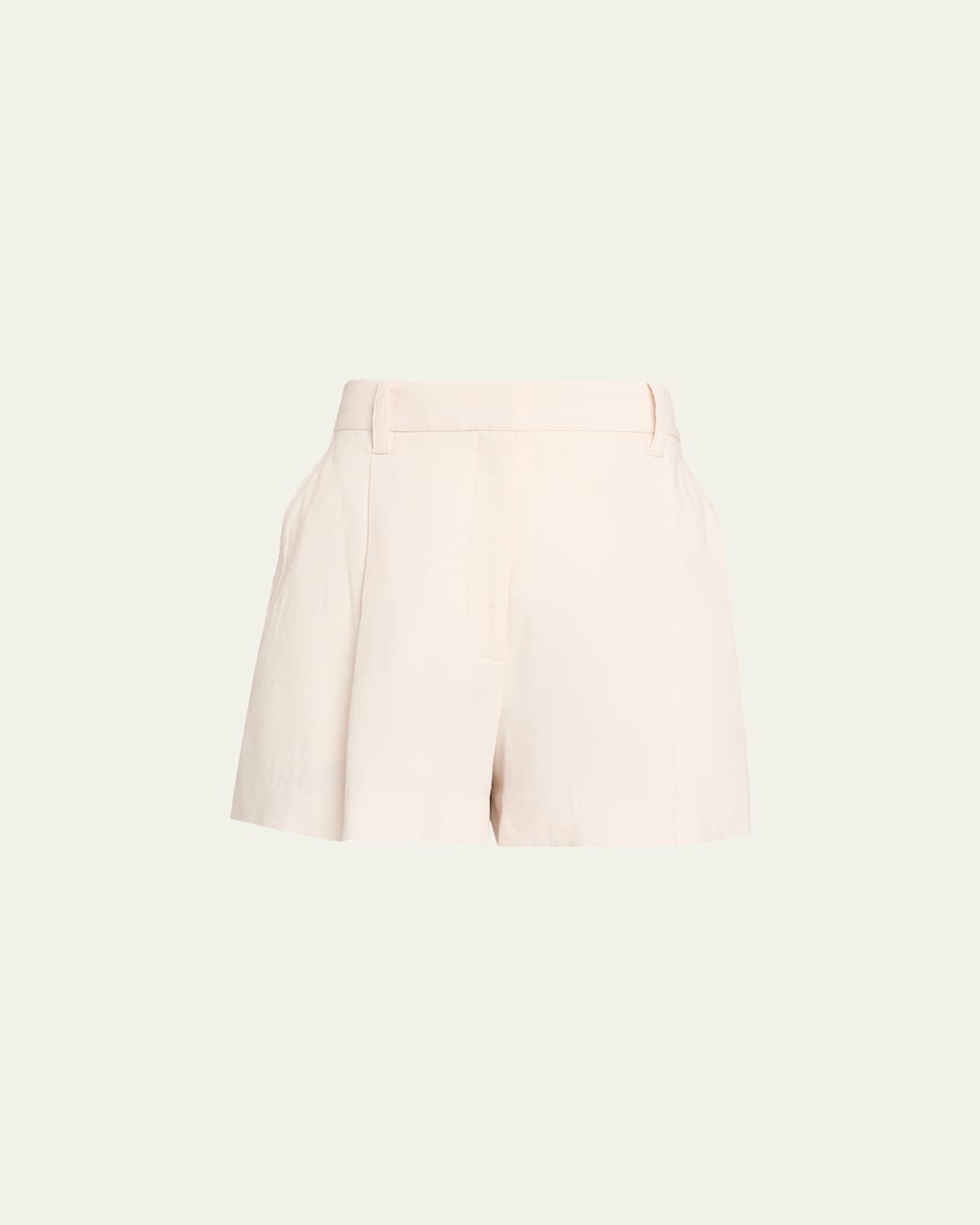 A.l.c Winston Linen-blend Shorts In Buttercream
