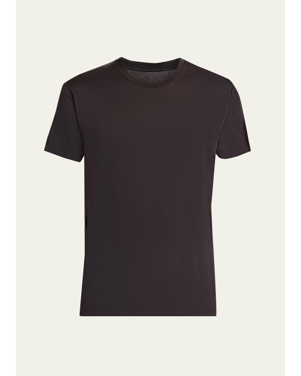 Men'S Cotton And Silk Crewneck T-Shirt