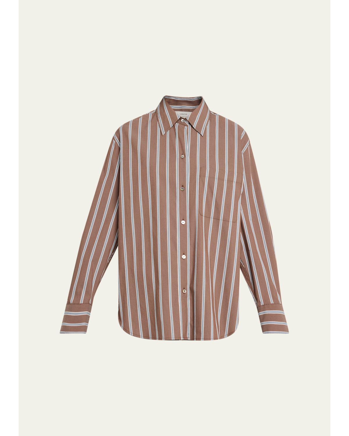 Stripe Button-Front Shirt