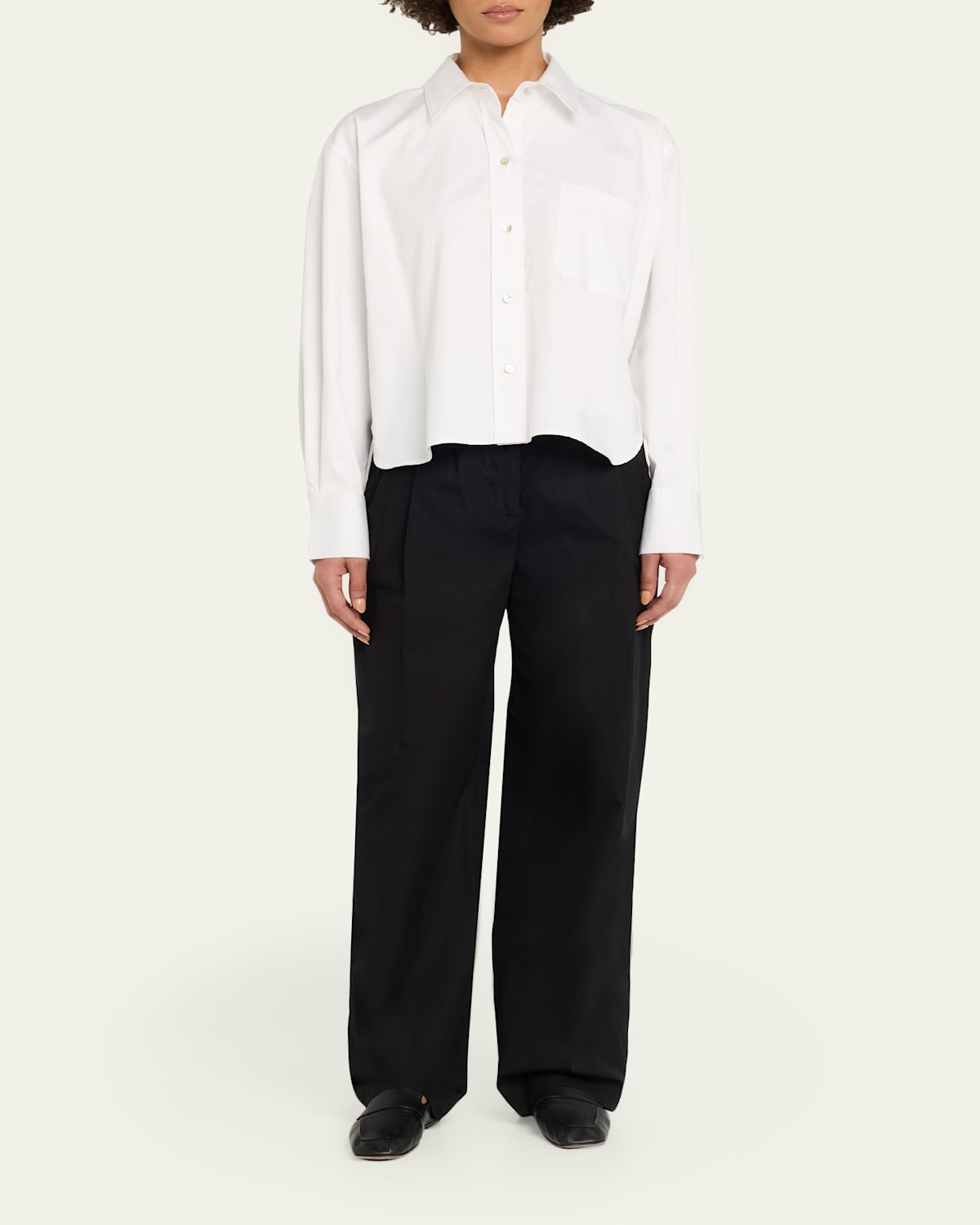 Cropped Long-Sleeve Shirt