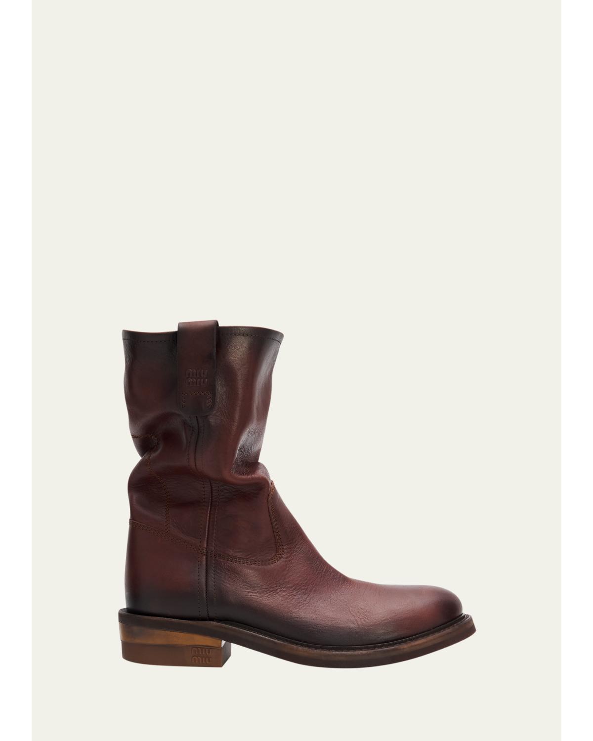 Foule Leather Mid-Calf Boots