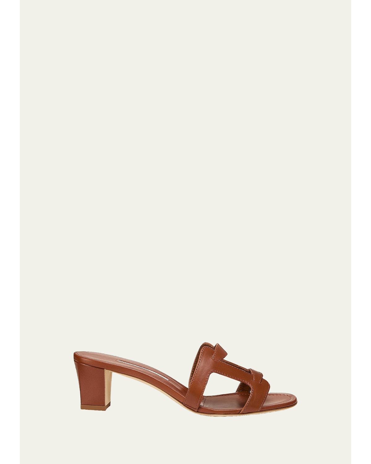 50Mm Grellanu Leather Mule Sandals