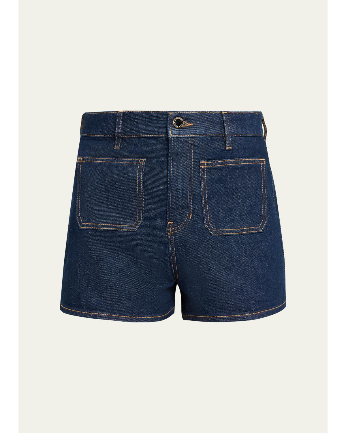 Elijah Denim Patch Pocket Shorts