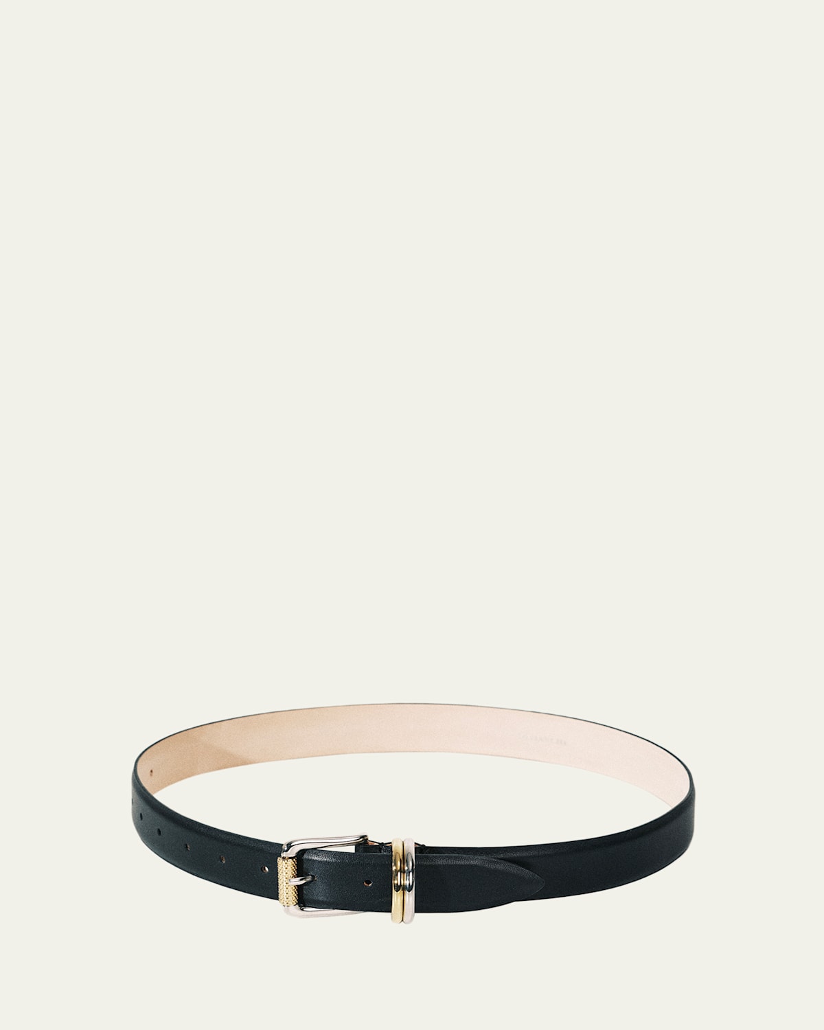 Dehanche Alegra Mixed Metal Leather Belt In Black