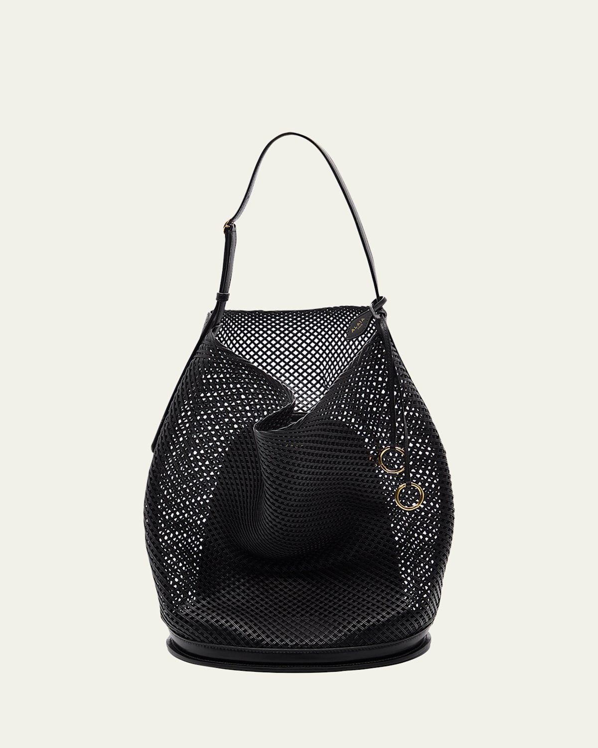 ALAIA Large Leather Net Hobo Bag | Thumbnail 4 ALAIA Large Leather Net Hobo Bag | Thumbnail 4