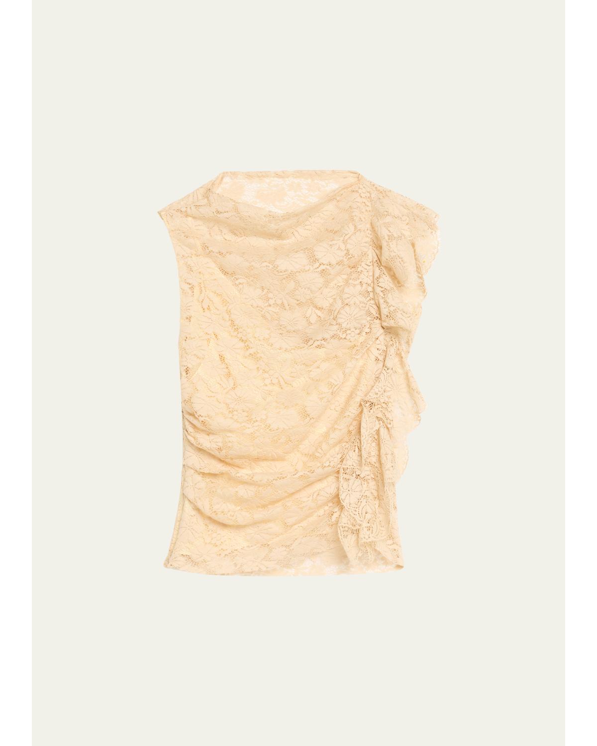 Astrid Lace Ruffle Top