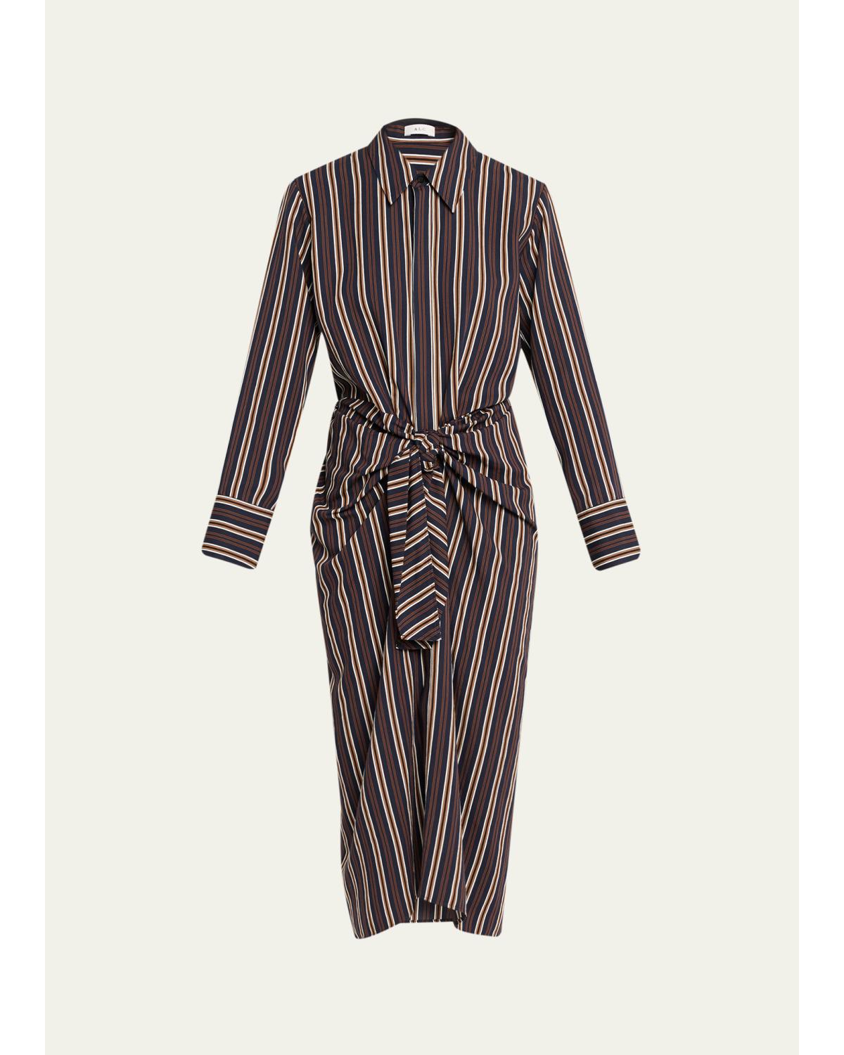 Mila Striped Midi Shirtdress