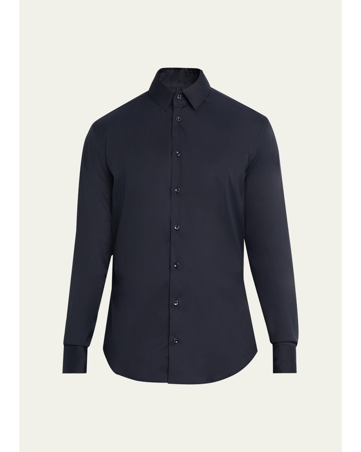 Men'S Solid Stretch Poplin Sport Shirt