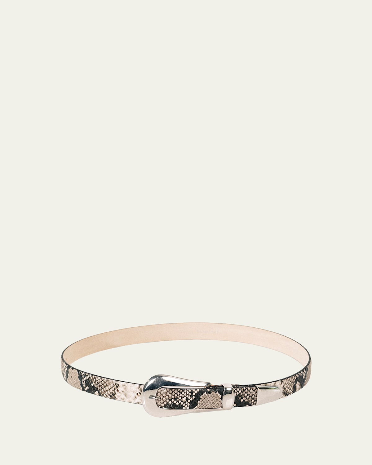 Dehanche Colette Snake-embossed Leather Belt In Multi